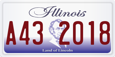 IL license plate A432018