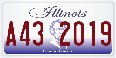 IL license plate A432019