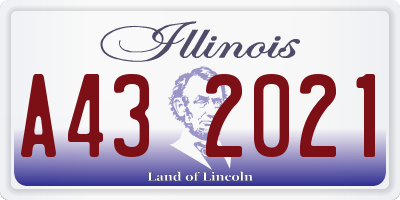 IL license plate A432021