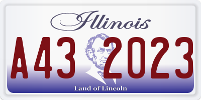 IL license plate A432023