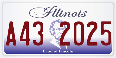 IL license plate A432025