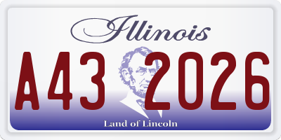 IL license plate A432026
