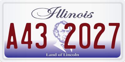 IL license plate A432027