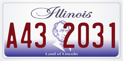 IL license plate A432031