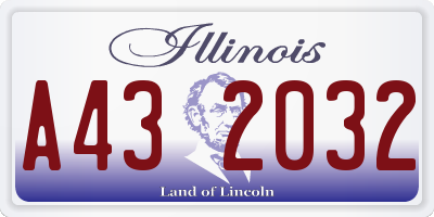 IL license plate A432032