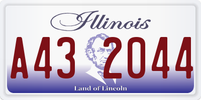 IL license plate A432044