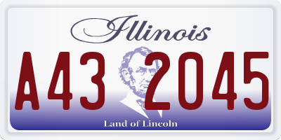 IL license plate A432045