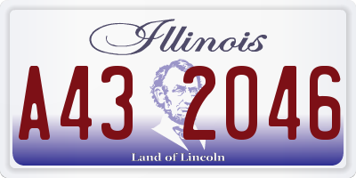 IL license plate A432046