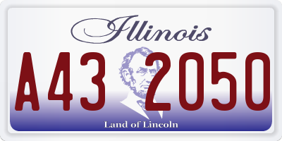 IL license plate A432050