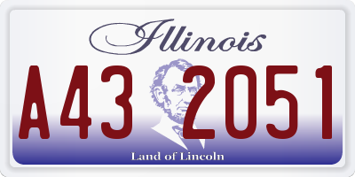 IL license plate A432051