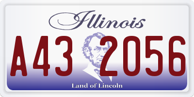 IL license plate A432056