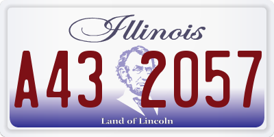 IL license plate A432057