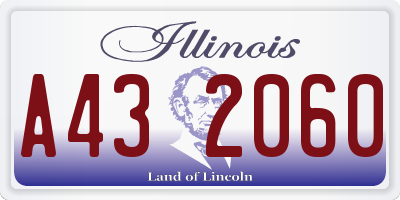IL license plate A432060
