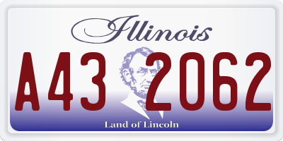 IL license plate A432062
