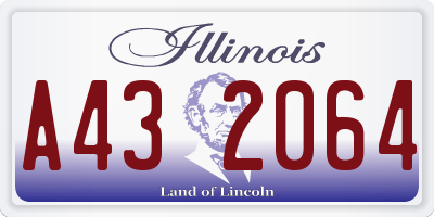 IL license plate A432064