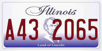 IL license plate A432065