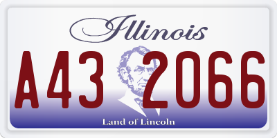IL license plate A432066