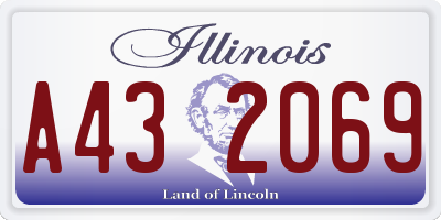 IL license plate A432069