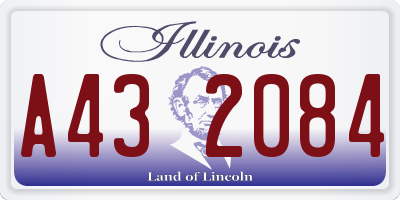 IL license plate A432084