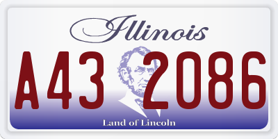 IL license plate A432086