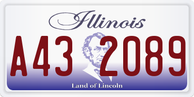 IL license plate A432089