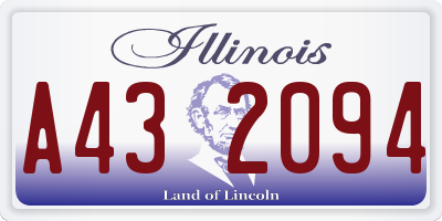 IL license plate A432094