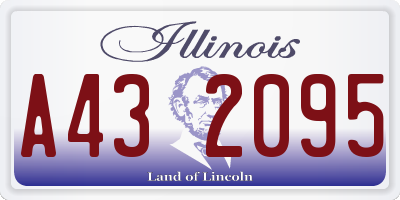 IL license plate A432095