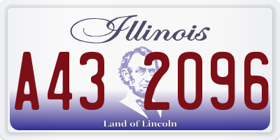 IL license plate A432096