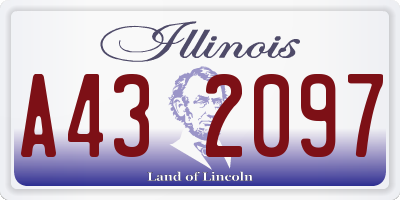 IL license plate A432097