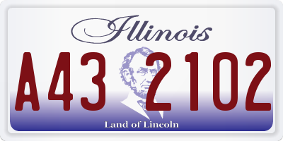 IL license plate A432102
