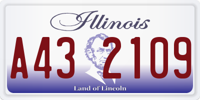 IL license plate A432109