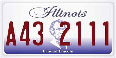 IL license plate A432111