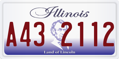 IL license plate A432112