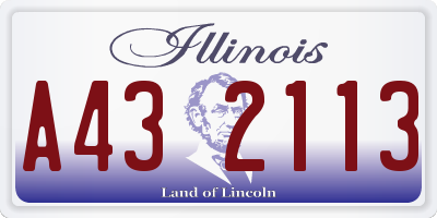 IL license plate A432113