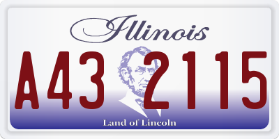 IL license plate A432115