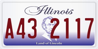 IL license plate A432117