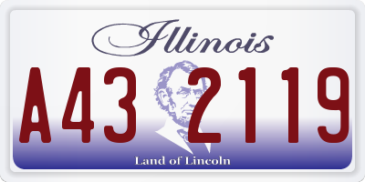 IL license plate A432119