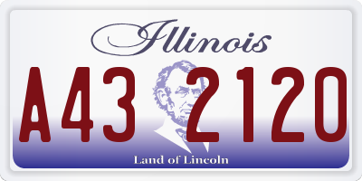 IL license plate A432120