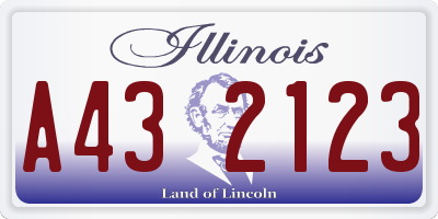 IL license plate A432123