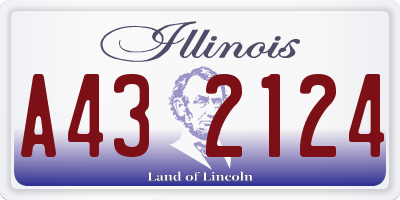 IL license plate A432124