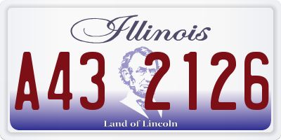 IL license plate A432126