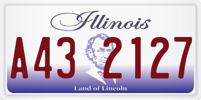 IL license plate A432127