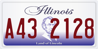 IL license plate A432128