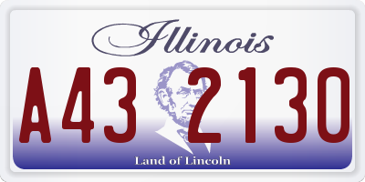 IL license plate A432130