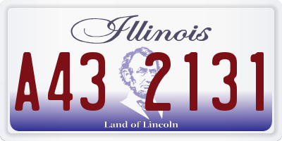 IL license plate A432131