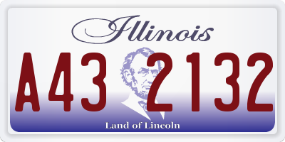 IL license plate A432132