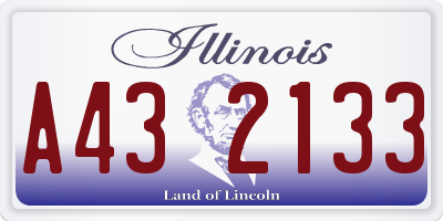 IL license plate A432133