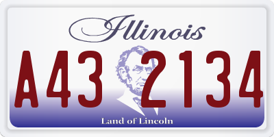 IL license plate A432134