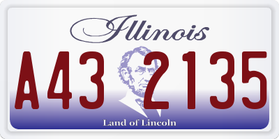 IL license plate A432135
