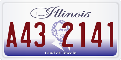IL license plate A432141